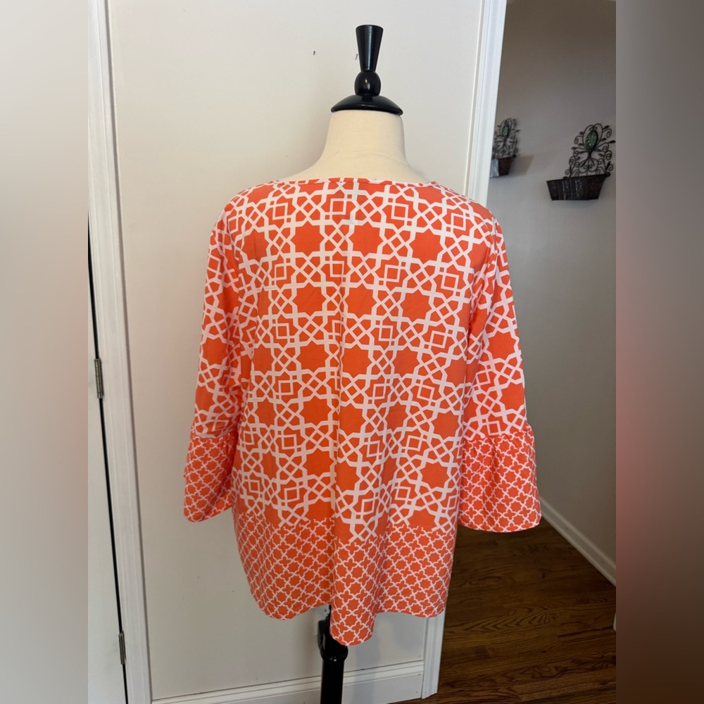 Ruby Rd. Size 22. Orange and white. White bead detail at front - Picture 4 of 5